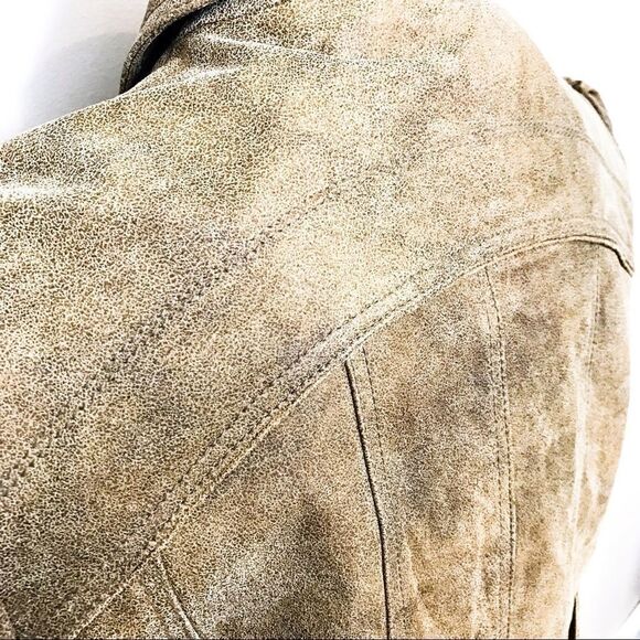 𝅺tan Genuine Leather Jacket - Picture 12 of 14